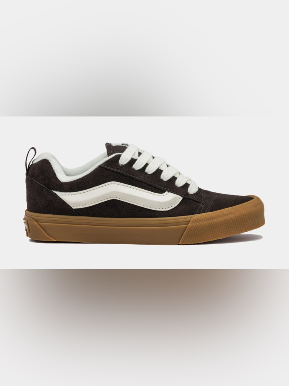 🆕 Vans Knu Skool Turkish Coffee Brown Gum Sole Sneakers NWT Men’s 6 Women’s 7.5 - Picture 3 of 9